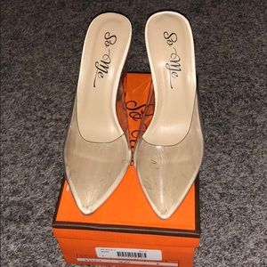 Clear Slip-on Heels